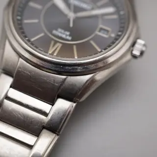 Seiko V145-0BA0 Dark Grey Dial Solar Quartz Titanium Case Bracelet JDM Watch - $95