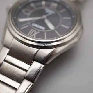 Seiko V145-0BA0 Dark Grey Dial Solar Quartz Titanium Case Bracelet JDM Watch - $95