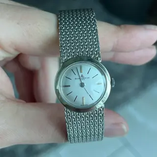 14k Solid White Gold Baume & Mercier Ladies Watch, 23mm