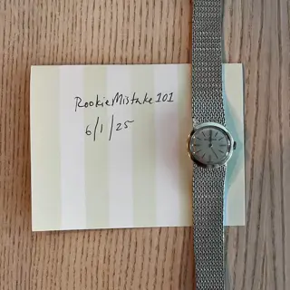 14k Solid White Gold Baume & Mercier Ladies Watch, 23mm