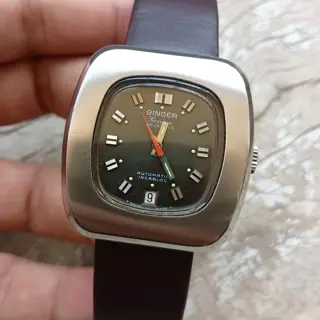 Singer Geneve Automatic Rectangular Watch. 130$ Shipped.
