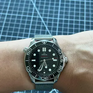 Omega Seamaster Diver 300M Full Kit Excellent Condition Mesh Bracelet