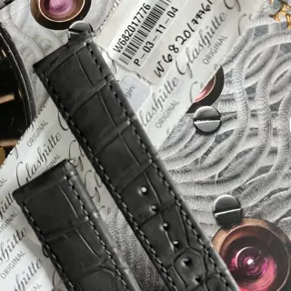 Glashutte Original 20mm Alligator  - Gray Nubuck OEM - Long New