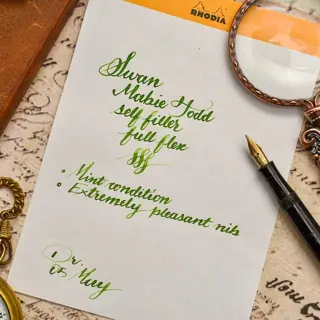 Swan Mabie Todd in BHCR with a very pleasant Full Flex 14C Gold nib