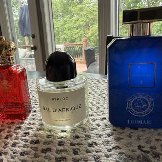 Clive Christian Town and Country, Byredo Bal d’ Afrique, Loumari Porthole (bottle)