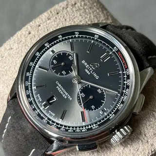 Breitling Premier B01 Chronograph 42 - Anthracite Silver Dial - AB0118 - 2022 - Full Set