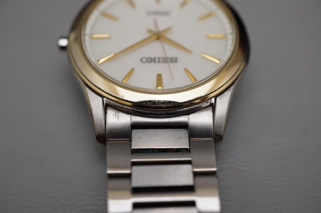 Seiko Dolce SADL014 V131 Two Tone Sunburst Dial Solar JDM Quartz Watch - $120