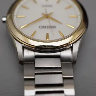 Seiko Dolce SADL014 V131 Two Tone Sunburst Dial Solar JDM Quartz Watch - $120