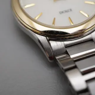 Seiko Dolce SADL014 V131 Two Tone Sunburst Dial Solar JDM Quartz Watch - $120