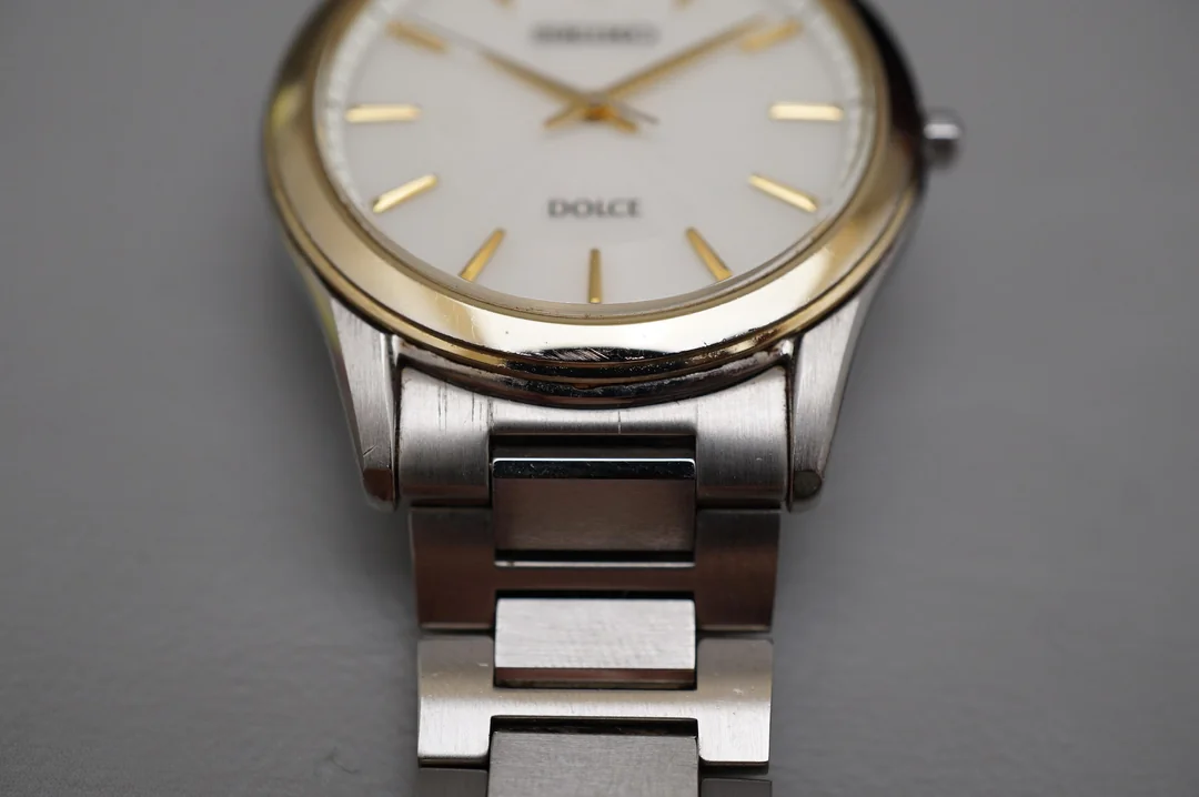 Seiko Dolce SADL014 V131 Two Tone Sunburst Dial Solar JDM Quartz Watch - $120