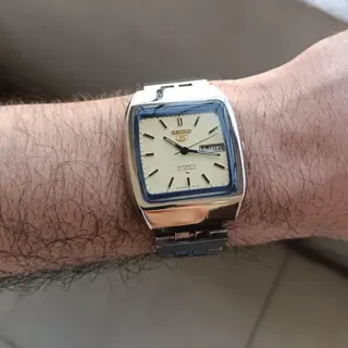SEIKO 5 Cream Dial Automatic Watch. $135 Shipped.