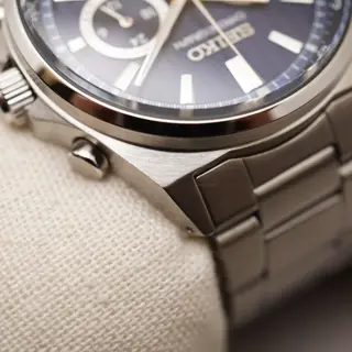 Seiko Selection SBTR033 8T63 S-Series Dark Blue Dial Quartz Chronograph Watch - $135