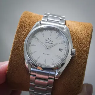 38.5mm Omega Seamaster Aqua Terra Quartz 150M 231.10.39.60.02.001 - White Teak Dial - $1800 SHIPPED
