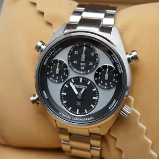 Seiko Prospex SBER001 8A50 Panda White Dial Speedtimer JDM Solar Quartz Watch - $455