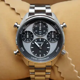 Seiko Prospex SBER001 8A50 Panda White Dial Speedtimer JDM Solar Quartz Watch - $455