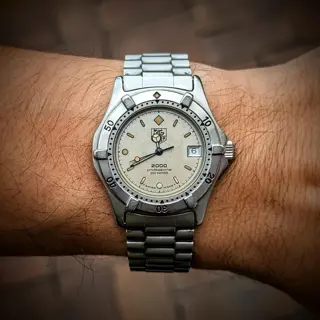 1989 Vintage TAG HEUER 2000 Ref. 962.213 🔥 ALL Steel-Gray Dial Midsize 34mm 🔥