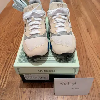 New Balance x Concepts 998 "C-Note" 2023 sz. 9.5 - $140