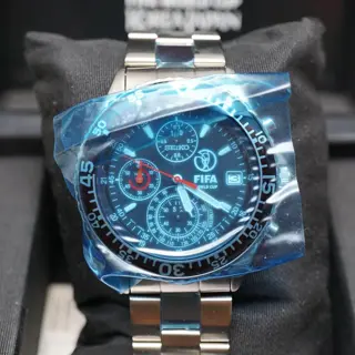 NOS Seiko SCQP001 V657-0AA0 V657 2002 FIFA World Cup Black Dial Quartz Watch - $250
