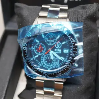 NOS Seiko SCQP001 V657-0AA0 V657 2002 FIFA World Cup Black Dial Quartz Watch - $250