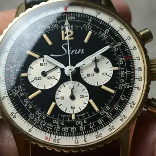 Sinn 903 Gold Plated Navigation Chronograph Lemania Movement