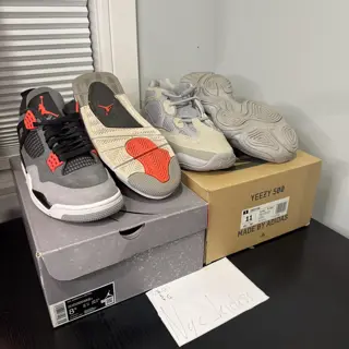 J4 infrared Sz 8.5 U og all $120 yzy 500 stone salt Sz 11 U og all $70 price reduction