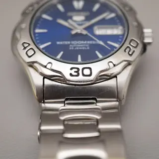 Seiko 5 Sports SNZ315 7S36 Blue Dial 100M Automatic Watch - $120