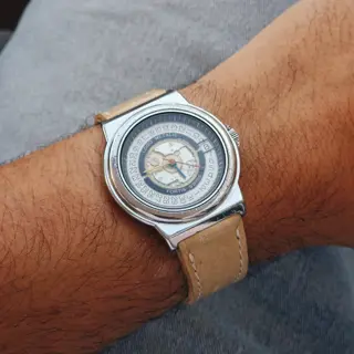 1980s Fortis Logo Metalic “Skeleton” Quartz | $90