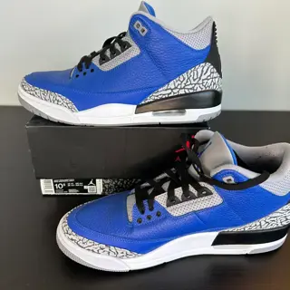 Jordan 3 Retro Varsity Royal Cement - Size 10.5 - Used - Price in comments