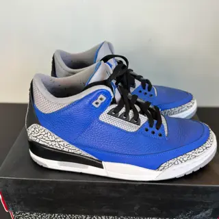Jordan 3 Retro Varsity Royal Cement - Size 10.5 - Used - Price in comments