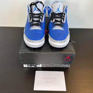 Jordan 3 Retro Varsity Royal Cement - Size 10.5 - Used - Price in comments