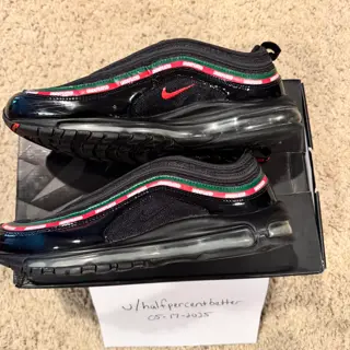 size 11.5 Nike Air Max 97 Undefeated. Lightly worn in OG box $200 invoiced/shipped