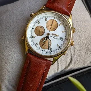 Vintage Seiko Quartz Alarm Chronograph Watch 7T32-7B3A - 1990's Price 275$ Shipped