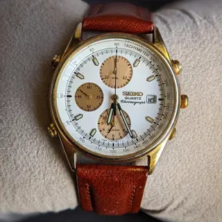 Vintage Seiko Quartz Alarm Chronograph Watch 7T32-7B3A - 1990's Price 275$ Shipped