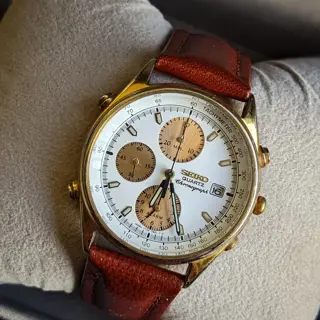 Vintage Seiko Quartz Alarm Chronograph Watch 7T32-7B3A - 1990's Price 275$ Shipped