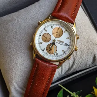 Vintage Seiko Quartz Alarm Chronograph Watch 7T32-7B3A - 1990's Price 275$ Shipped
