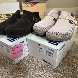 Kith Birkenstock Braided London in Mocha and Pink - both size 43 $200 shipped each. PP or Venmo invoice only