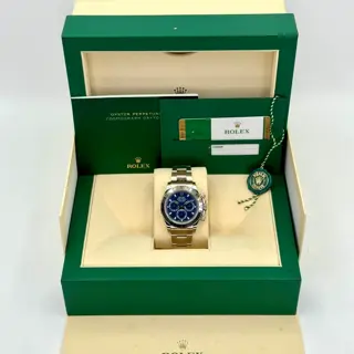 2019 Rolex Cosmograph Daytona 40mm 116509 White Gold Blue Dial - $40,000
