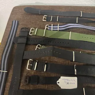 [repost] Lot of 15 Assorted Nato and Perlon Canvas Straps 18/20/22mm