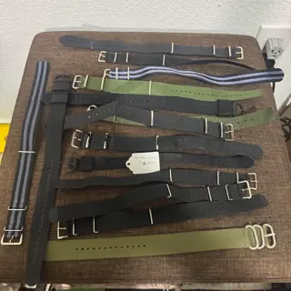[repost] Lot of 15 Assorted Nato and Perlon Canvas Straps 18/20/22mm