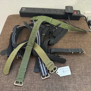 [repost] Lot of 15 Assorted Nato and Perlon Canvas Straps 18/20/22mm