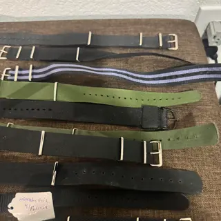 [repost] Lot of 15 Assorted Nato and Perlon Canvas Straps 18/20/22mm