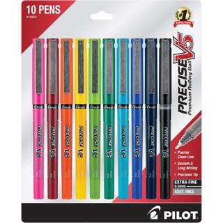Pilot Precise V5 Capped Liquid Ink Rolling Ball Pens Pack of 10