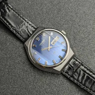 Seiko LM blue Tapestry dial faceted crystal $250