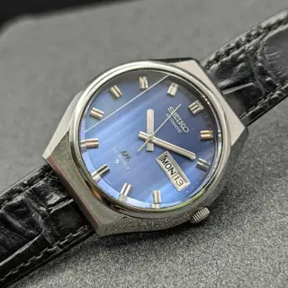 Seiko LM blue Tapestry dial faceted crystal $250