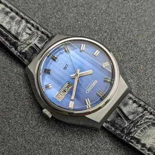 Seiko LM blue Tapestry dial faceted crystal $250