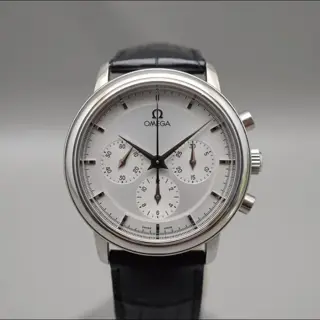 Omega Deville Prestige Cal.861 Silver Dial Handwound Chronograph Swiss Watch - $1650