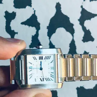 ***Cartier Tank ***Cartier Stainless Automatic TANK FRANÇAISE Watch Model 2302 Box And Papers 🔥