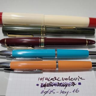 Random Mix Destash (Ganesha, Delta Astra, Sailor 1911, 2x Pilot-nibbed Moonmen A2)