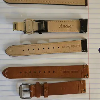 18mm leather straps and deployant buckles