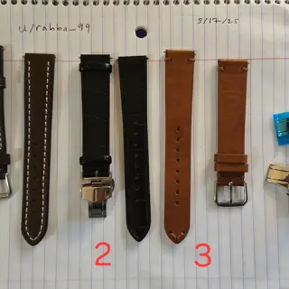 18mm leather straps and deployant buckles